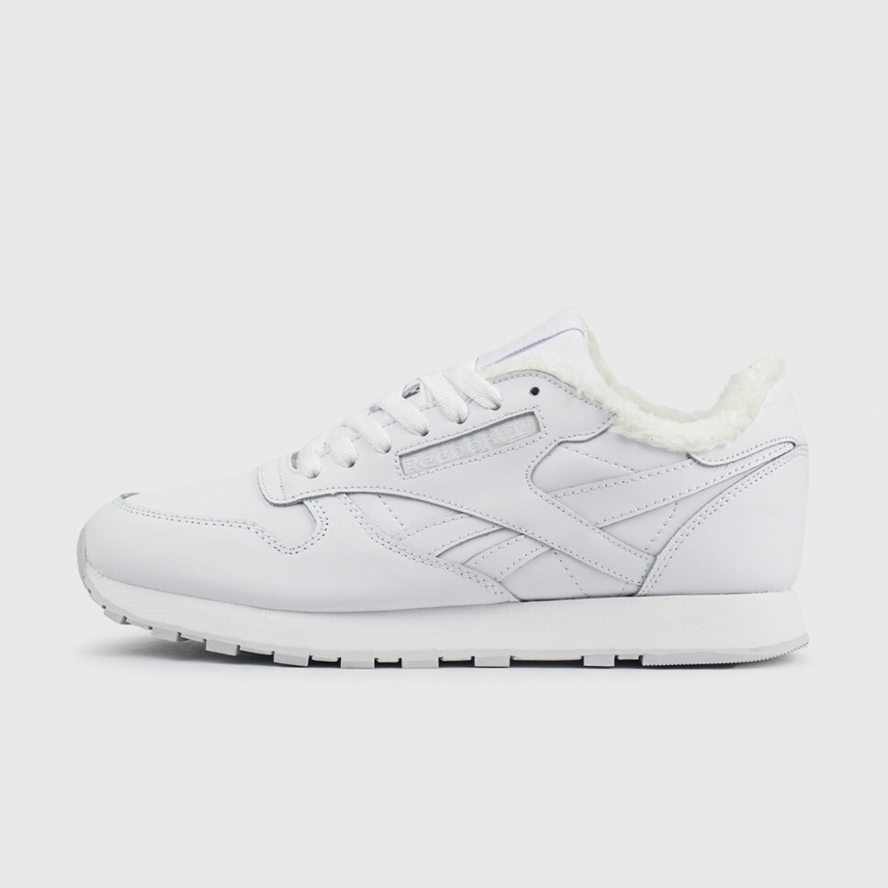 кроссовки Reebok Classic Leather Triple White Winter
