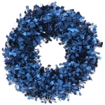 Венок декоративный TINSEL «Изящное сияние» 38 см, Сапфир