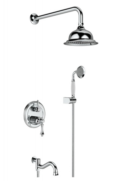 77065 Встроенный смес для душа с 3-функ. (ХРОМ) "GANZER"  (5/1шт)