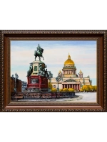 Картина маслом "Исаакиевская площадь" Воробьев