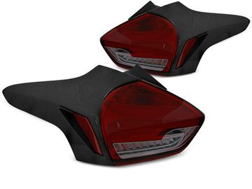Задние фонари для Ford Focus III Hatchback (15-18) LED динамические красные темные