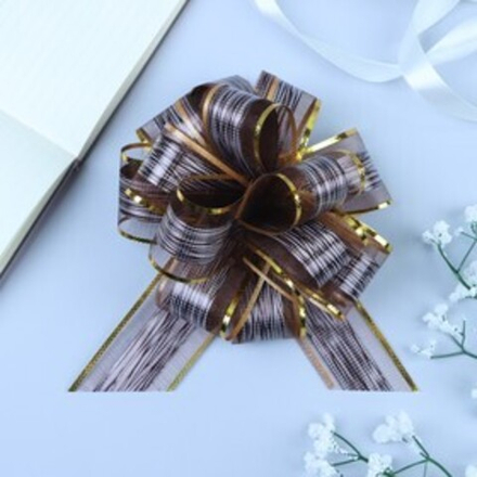 Бант-шар №5 "Узор" цвет кофейный