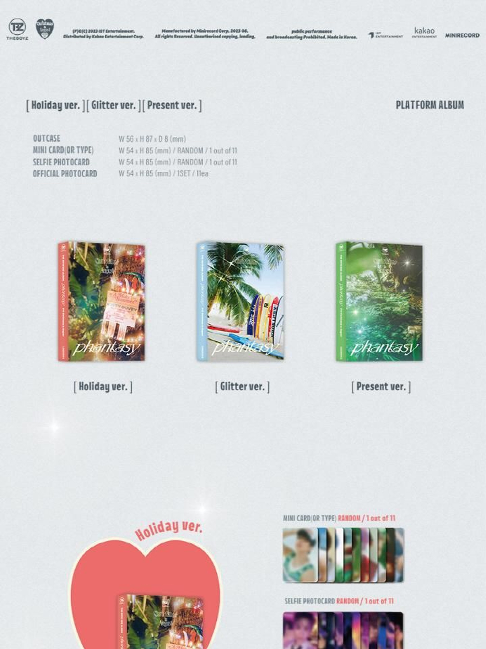 Альбом THE BOYZ - PHANTASY : PART.1 CHRISTMAS IN AUGUST 2nd Album PLATFORM RANDOM Version