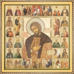 Икона "Александр Невский", рама 28х28, в коробке