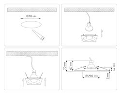 Ambrella Встраиваемый точечный светильник GU5.3 Technic base TN102811