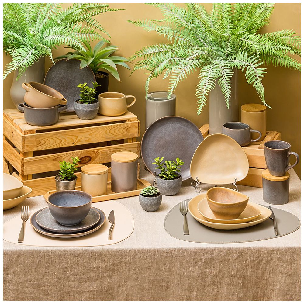 БАНКА ДЛЯ СЫПУЧИХ ПРОДУКТОВ 330 МЛ КОЛЛЕКЦИЯ "TRIANGLE COLLECTION" ЦВЕТ:КОФЕ С МОЛОКОМ МАЛ=6 МИН.П.