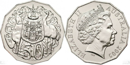 Австралия 50 центов, 1999-2019 XF