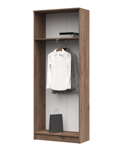 Машенька ШК 205 Шкаф с выдвижной штангой Дуб крафт табачный / Графит серый