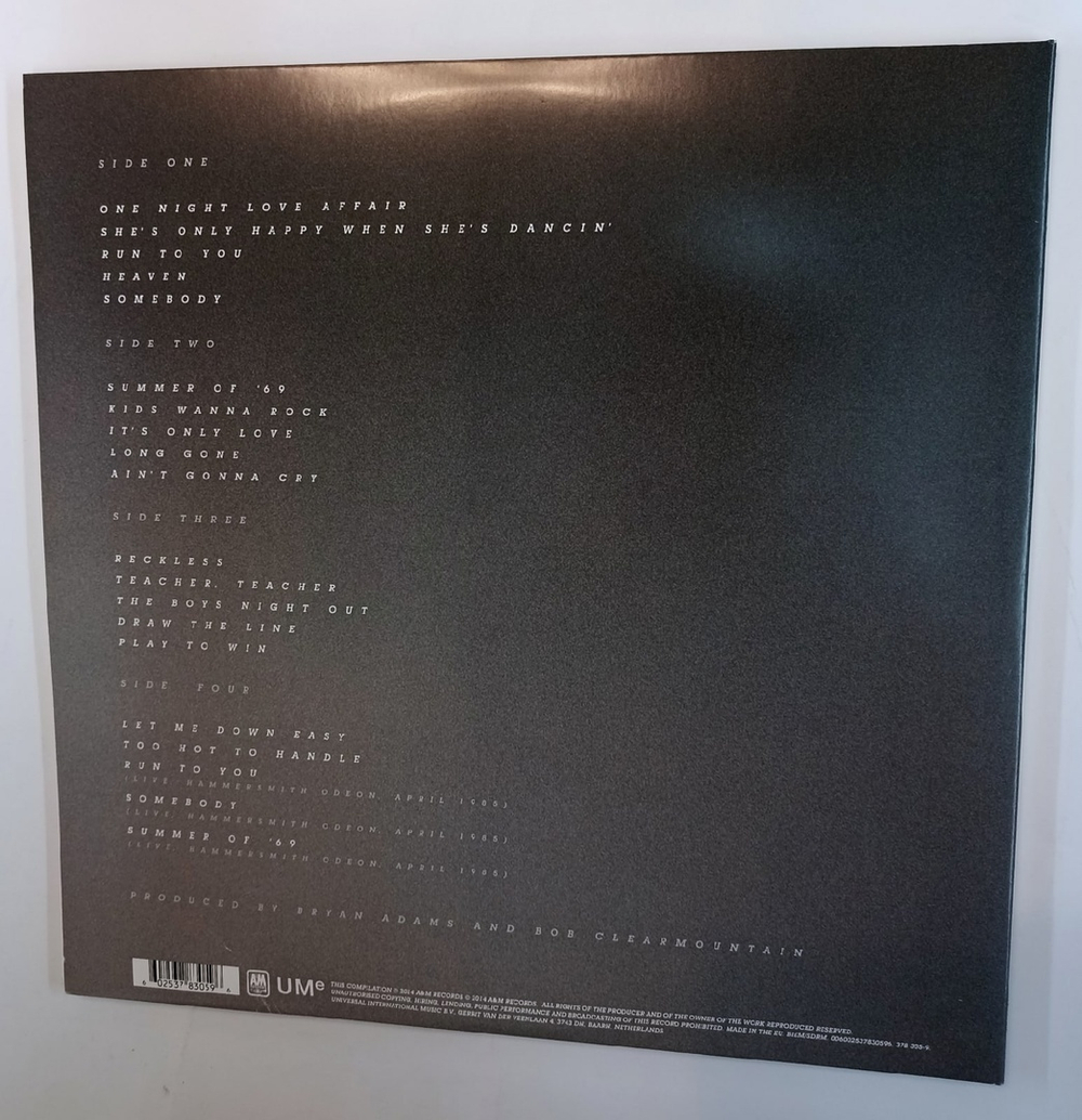 Bryan Adams Reckless 2LP (Europe 2014)