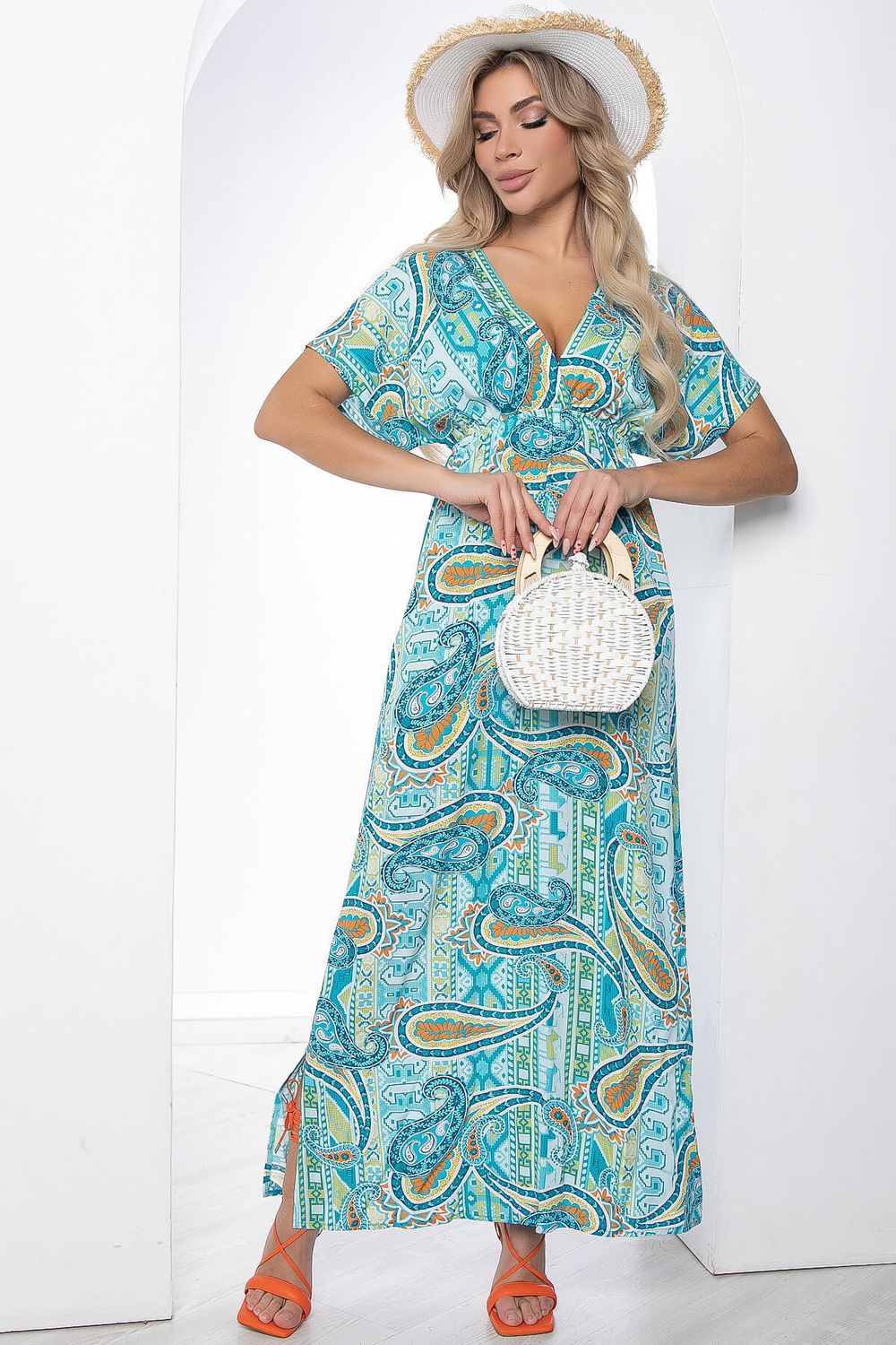 Платье "Лана" (голубое) П8621 LT Collection (Акция)