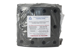 Рем. комплект тормозных накладок а/м КАМАЗ-6520, 6560 ЕВРО  (Сверл./расточен./с заклёпками/ширина 180мм./ к-т 8 шт.) Тамбов АТИ