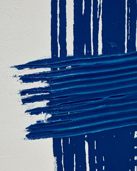 Абстрактное полотно Sagaro в бело-голубых тонах, 80x100 см