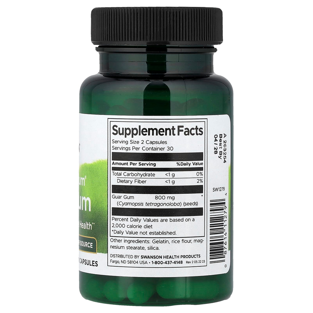 Swanson Vitamins, Full Spectrum®, гуаровая камедь, 400 мг, 60 капсул