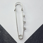 Броши булавки, сталь, позолота, 68мм, цена за набор 2 шт