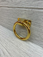 Мебельная ручка-кольцо золото "Трабл Шутер" 80мм