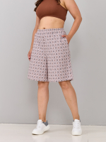 Шорты Н-147/бежевый-орнаментджинс