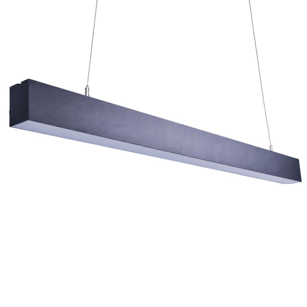 ULO-K10D 12W-4000K-L50 IP40 BLACK Светильник линейный светодиодный подвесной. Белый свет 4000K. 1350Лм. Алюминий. Цвет черный. TM Uniel