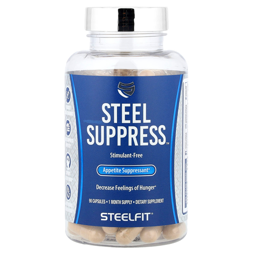 SteelFit, Steel Suppressant, средство для подавления аппетита, 90 капсул