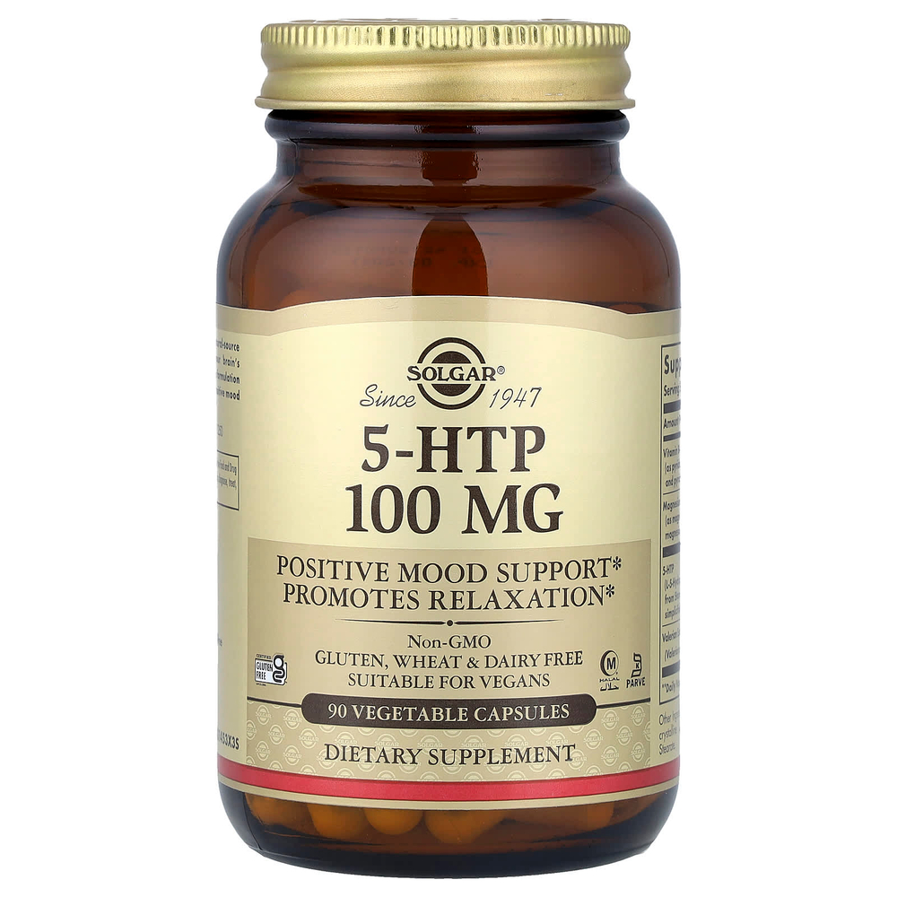Solgar, 5-HTP, 90 растительных капсул