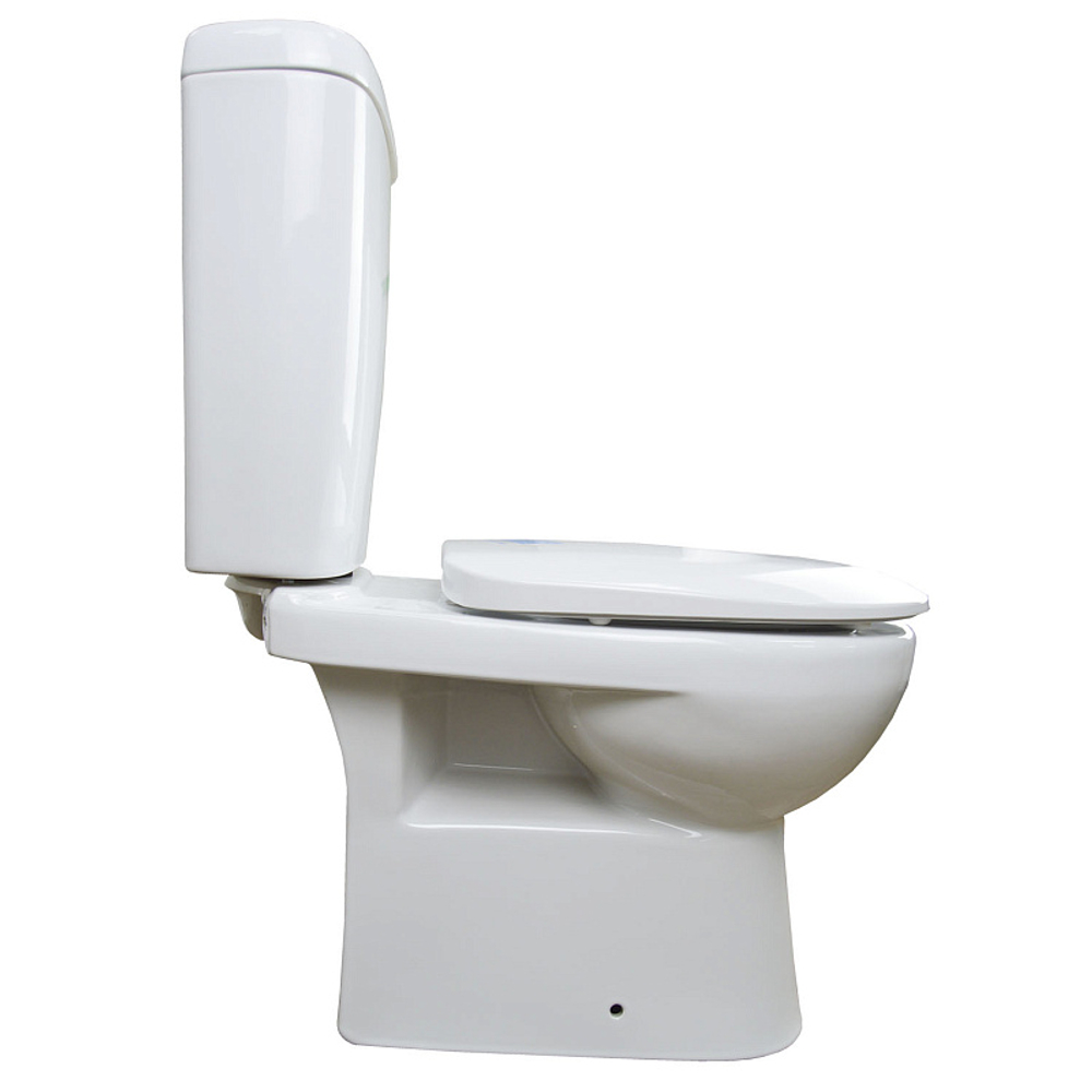 Унитаз-компакт Керамин Альбано R 350х640х840 с жестким сиденьем, с двухрежимной спускной арматурой и угловым креплением (CS00087073)