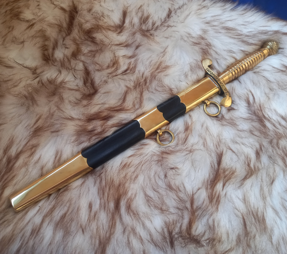 Кортик офицерский Аннинско-Георгиевский, рукоять латунь, образца 1858 г.