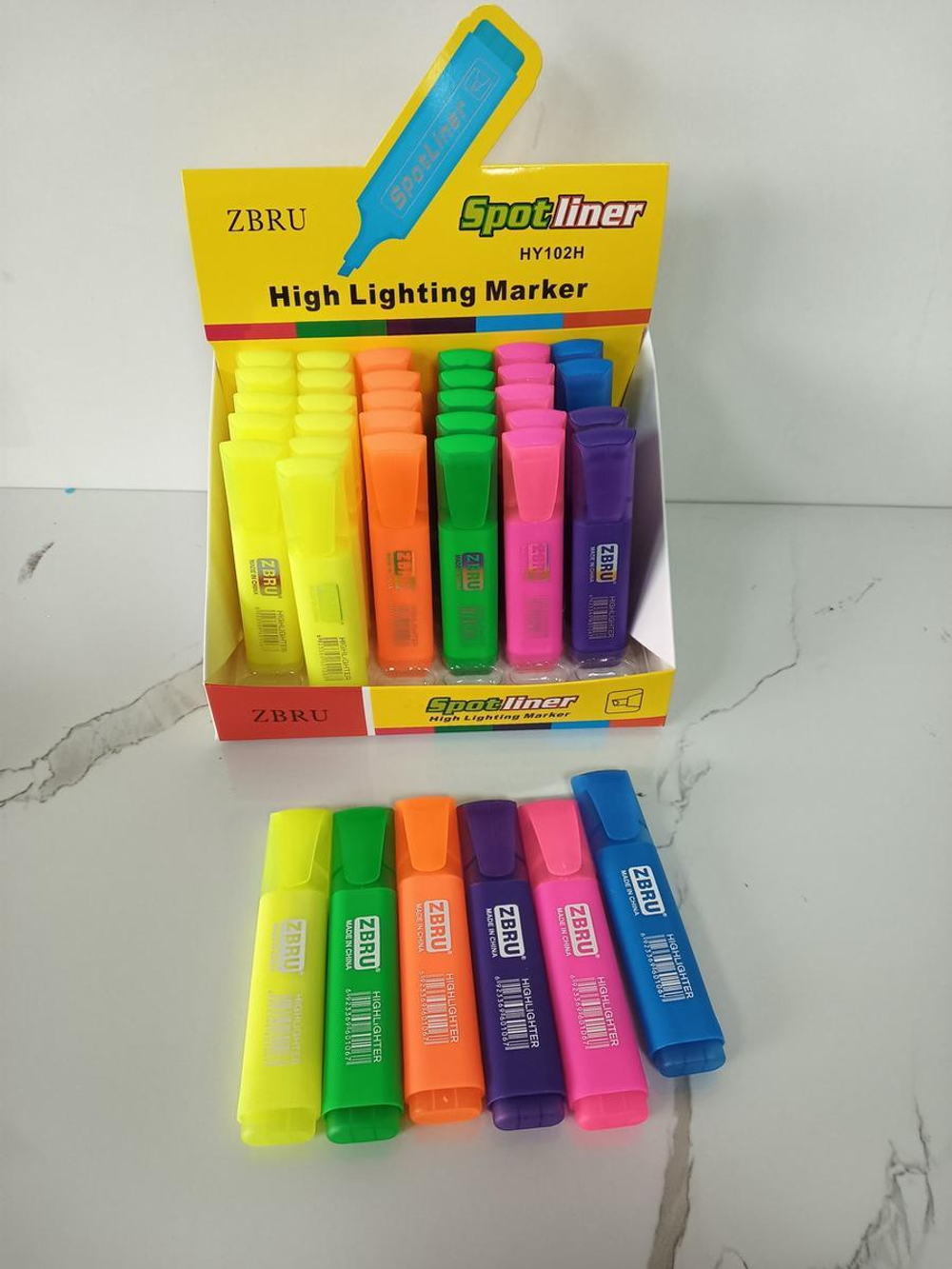 Текстовыделитель скошенный 1-5мм, неон, 6 цветов в ассортименте