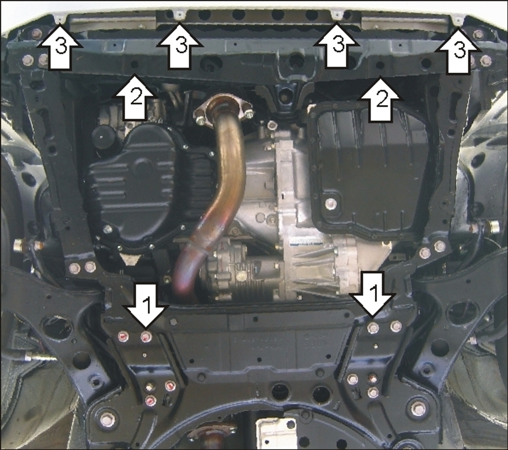 Защита стальная 2 мм Д, КПП Toyota Rav 4 MOTODOR.72535