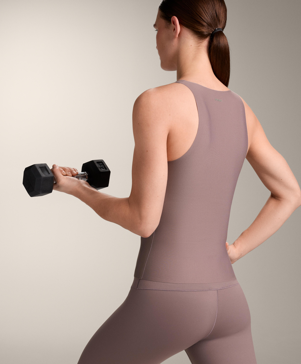 Oysho Топ Perfect-adapt на бретельках, сиренево-серый