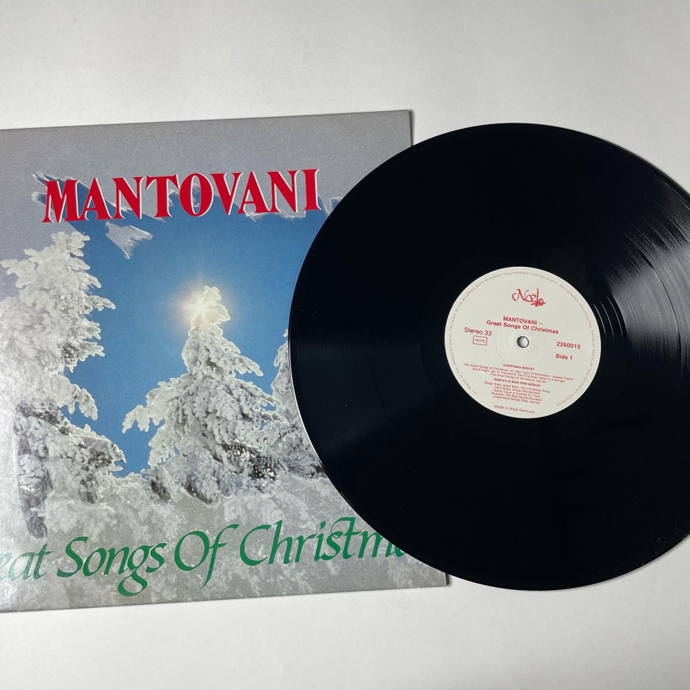 Винтажная виниловая пластинка LP Mantovani and His Orchestra Great Songs Of Christmas (Germany 1980)