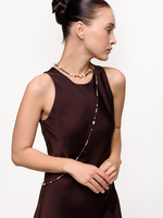 Колье "Elegant Hematite Pearl" Gold