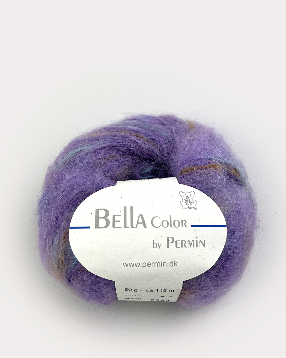 Пряжа для вязания Bella Color 883170, 75% мохер, 20% шерсть, 5% полиамид (50г 145м Дания)