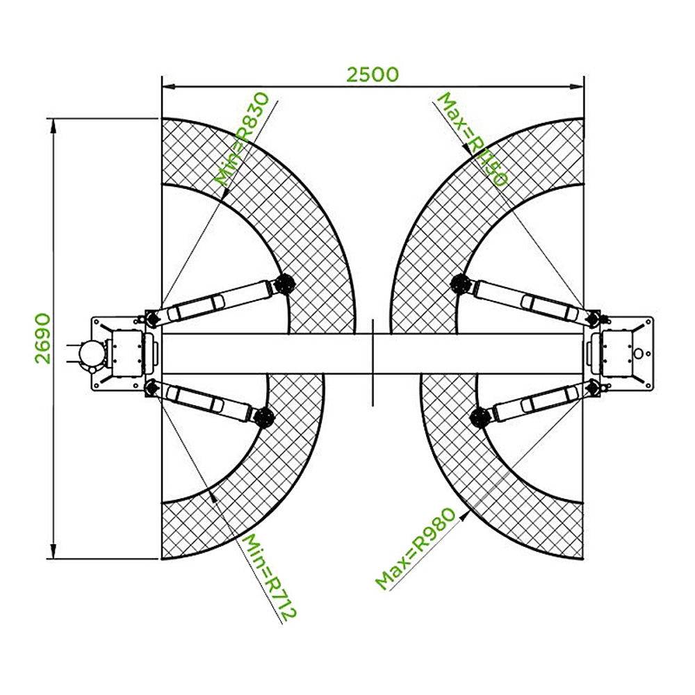 Подъемник двухстоечный г/п 3.2 тонны электрогидравлический Puli PL-3.5-2B