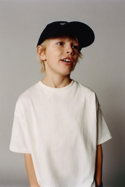 ZARA БАЗОВАЯ ОДНОТОННАЯ ФУТБОЛКА, БЕЛЫЙ