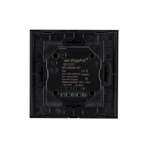 Панель управления Arlight Sens SR-2820B-AC-RF-IN Black 021037