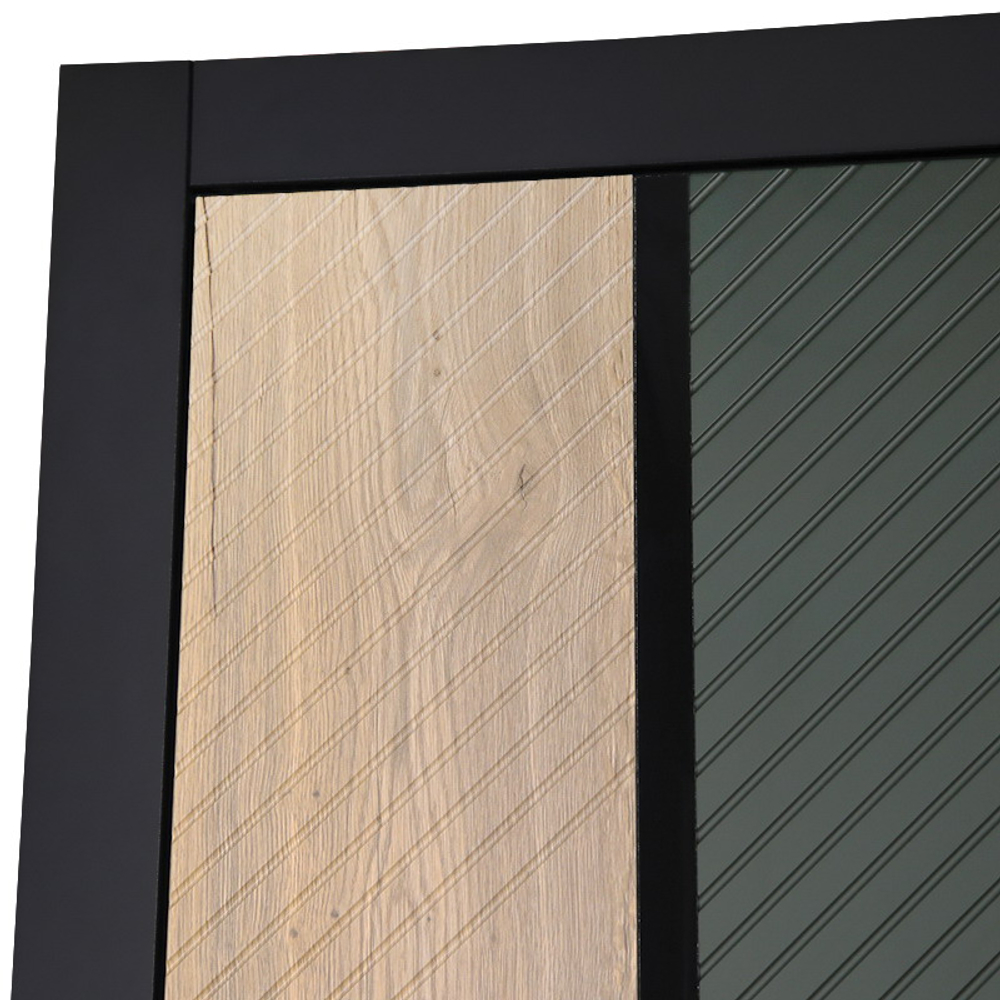 Стальная дверь "Эдинбург" с зеркалом (адаптивная замковая часть)