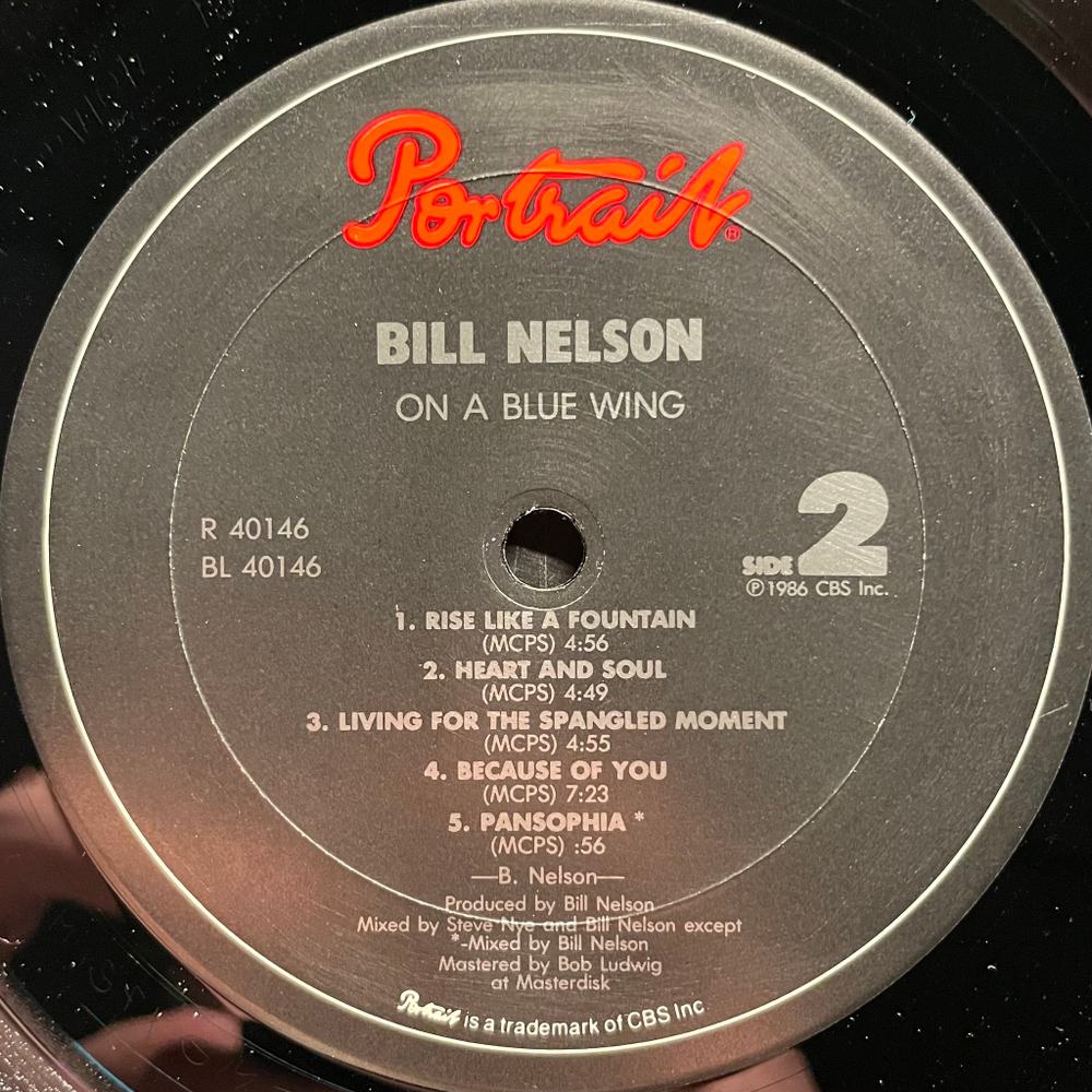 Bill Nelson ‎– On A Blue Wing (США 1986г.)