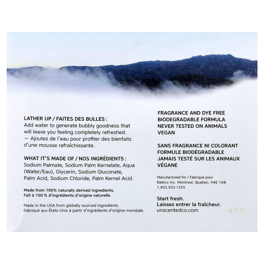 The Unscented Company, Мыло, без отдушек, 5 шт., 600 г (21,16 унции)