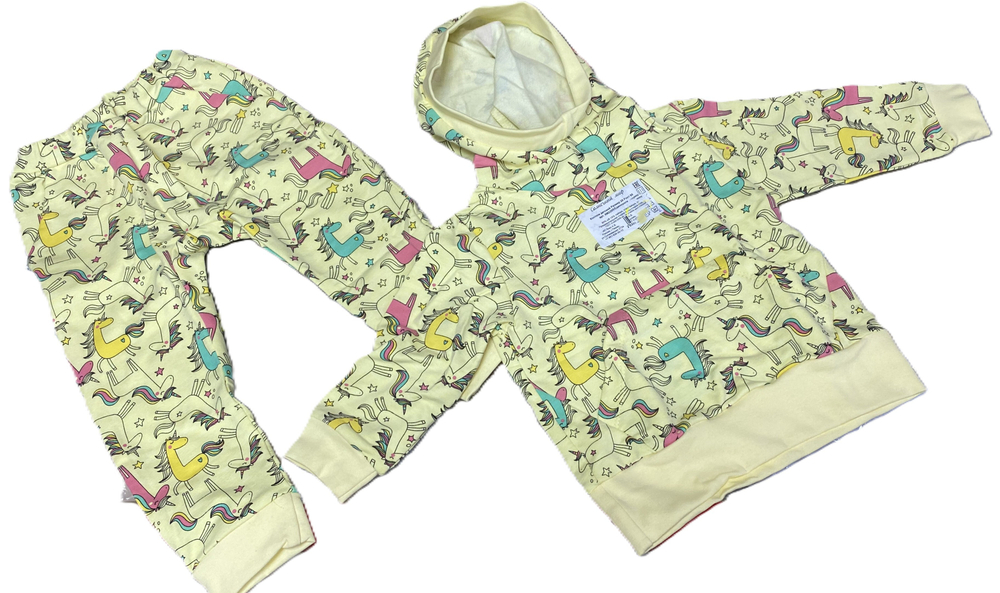 Комплект на девочку "Единороги" на рост 92 см