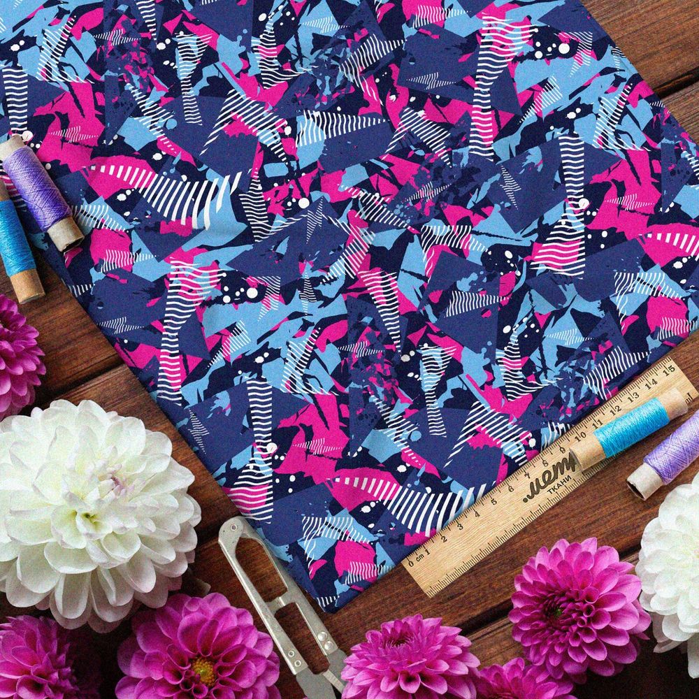 Ткань шифон иглы разбитого яркого стекла