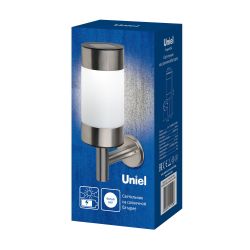 USL-F-153-MM220 SYDNEY Cветильник настенный на солнечной батарее. 1 светодиод. Белый свет. 1xАА Ni-Mh аккумулятор в-к. IP44. TM Uniel