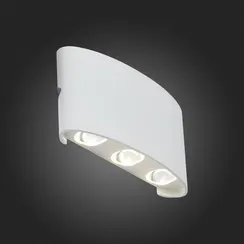 SL089.501.06 Светильник уличный настенный ST-Luce Белый кварцевый/Белый кварцевый, Прозрачный LED 6* BISELLO