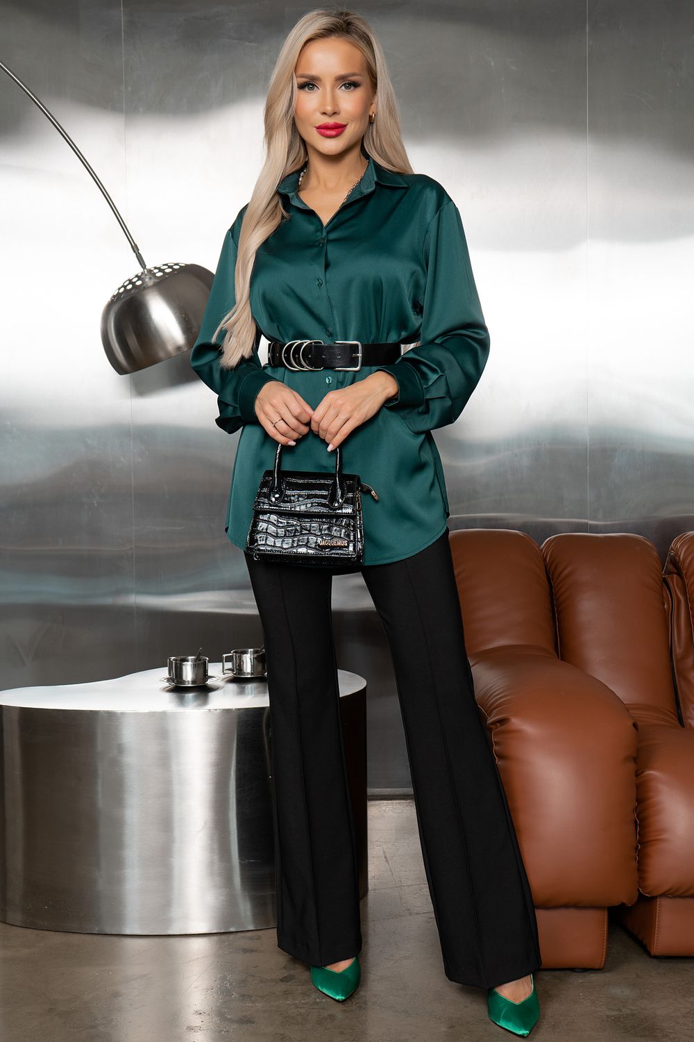 Рубашка (изумрудный) Б11-133/3 Nikol