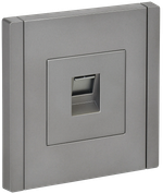 FORTE&PIANO Розетка компьютерная RJ45 кат.5E FP532 сталь IEK