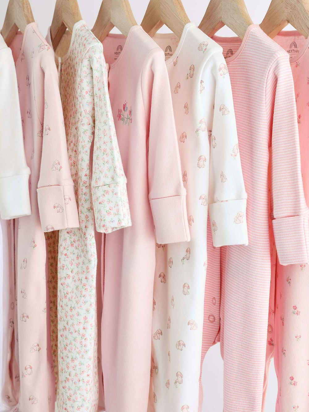 Комбинезон / Cлип для малышей Next K79-432, 7 шт., Молочный, Белый, Розовый
