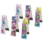 Закладки для книг с магнитом БАБОЧКИ, набор 6 шт., блестки, 25x196 мм, ЮНЛАНДИЯ, 129616