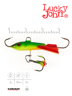 Балансир LUCKY JOHN Classic №3 (+тройник), цвет 26RT, арт. 81301-26RT