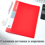 Папка с файлами DELI "Classic" на 10 вкладышей, 0.5 мм, красная