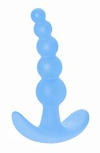 Голубая анальная пробка Bubbles Anal Plug - 11,5 см.