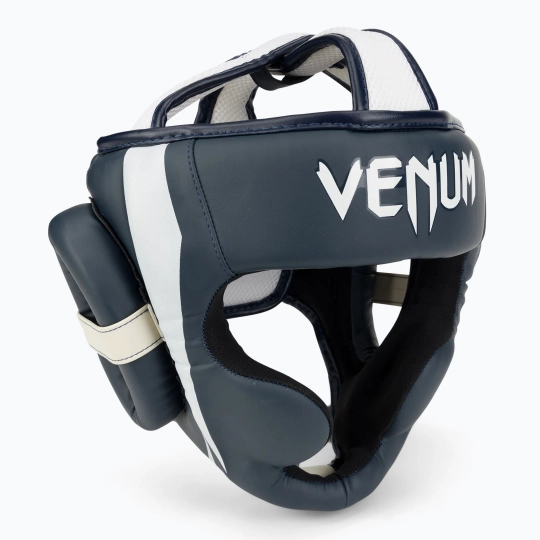 Боксёрский шлем Venum Elite white/navy blue