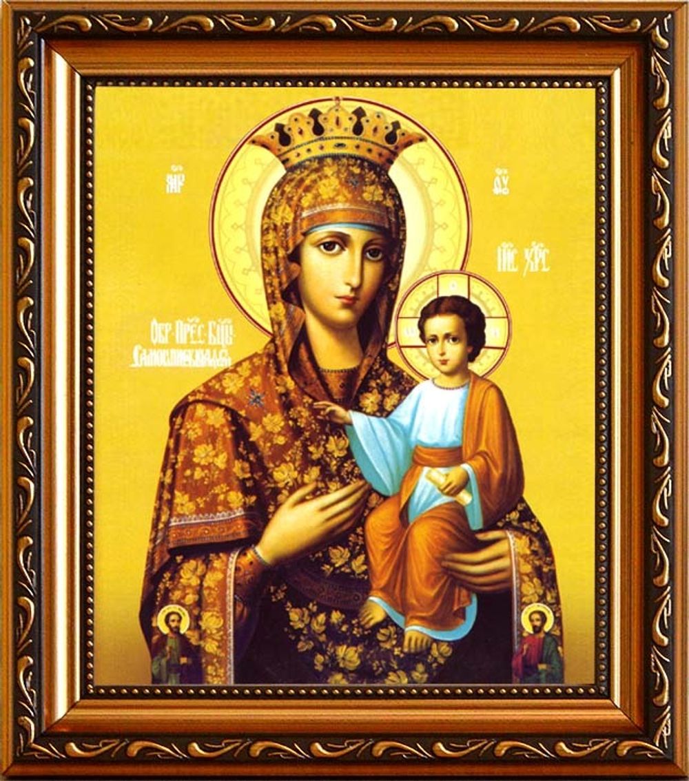 Самонаписавшаяся (Продромитисса, Ясская, Молдавская Афонская) икона Божьей Матери. Икона на холсте.